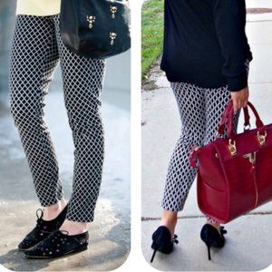 H&M | diamond print ankle pants